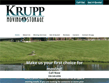 Tablet Screenshot of kruppmoving.com